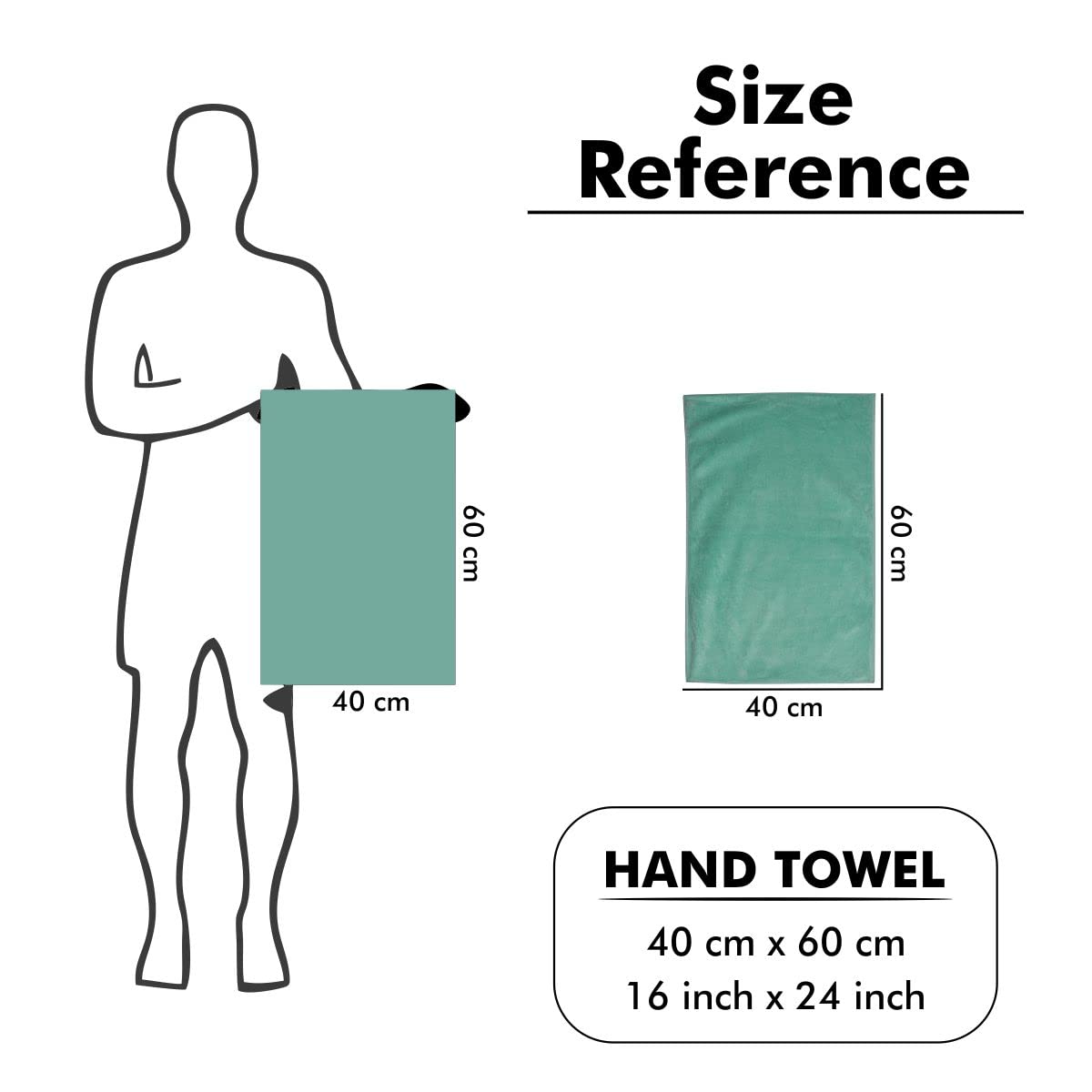 Yellow Weaves Super Soft Microfiber Hand Towels 400 Gsm | Gym & Workout Towels Set Of 4 (Multicolour)