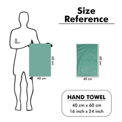 Yellow Weaves Super Soft Microfiber Hand Towels 400 Gsm | Gym & Workout Towels Set Of 4 (Multicolour)