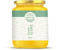 Premium Natural Desi Cow A2 Ghee By Morning Crate | Good Source Of Protein Fiber Healthy Pure Desi Cow Ghee Perfect For Body Health | (500ml) 16.9 Ounce | Jar Pack