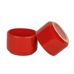 Hand Glazed Ceramic Dip Bowls Set Of 2 - 60ml Each, Red | Chutney Bowls, Ketchup Bowls - Pickle Serving Bowls