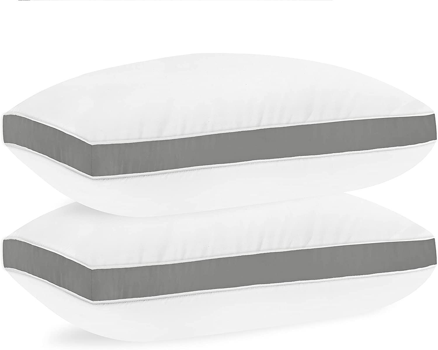 Premium Sleeping Pillow, Firm & Lofty Pillow, Size - 17 X 27 Inch | Bed Pillow For Sleeping, Microfiber Pillow, Washable | White Pillow - Set Of 2