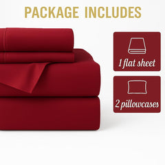 Microfiber Double Bedsheets With 2 Pillow Cover - 90 X 100 Inches, Marron | Good Or Home, Hotel, Villa, Resort & Guest House | Wrinkle Free Luxury