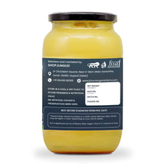100% Pure Full Moon Cow Ghee By Bhumi Organic | Naturally & Healthy Bilona Method Cow Ghee Perfect For Weight Loss | (1 Litr) 33.8 Ounce | Jar Pack
