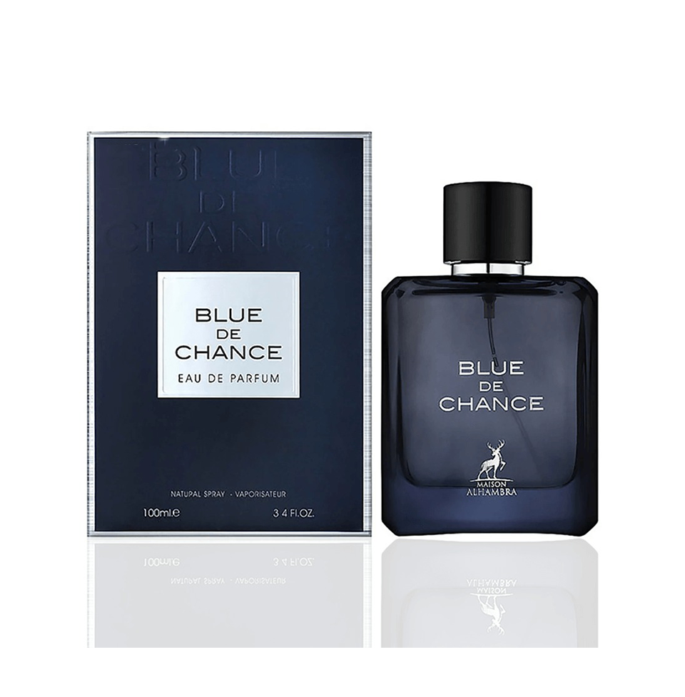 BLUE DE CHANCE BY MAISON ALHAMBRA EAU DE PARFUM 100ML 3.4 FL.OZ. UNISEX FRAGRANCE