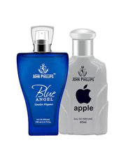 John Phillips Set Of 2 Blue Angel 100ml 3.4 Fl.oz. & Apple 60ml 2 Fl.oz. Long Lasting Eau De Parfum | For Men & Women