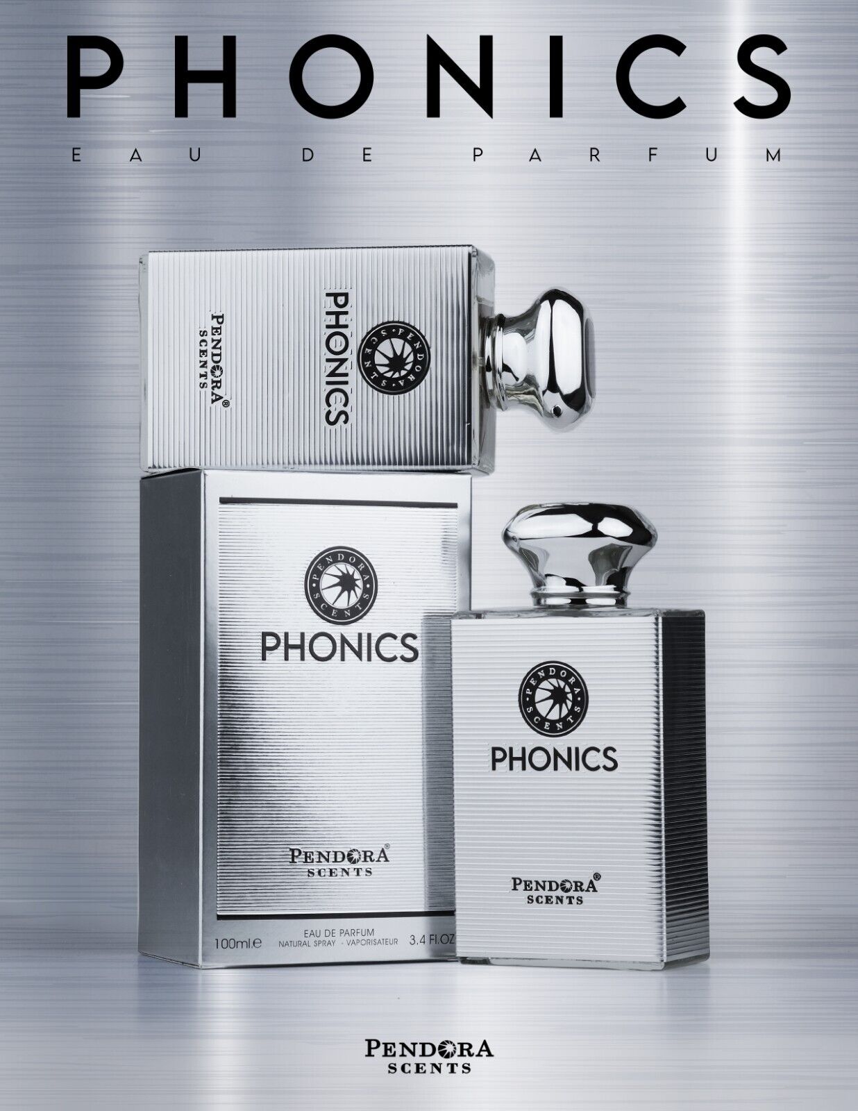 Pendora Scents Phonics Eau De Parfum 100ml 3.4 Fl.oz. Perfect Gift For Husband | Party Wear