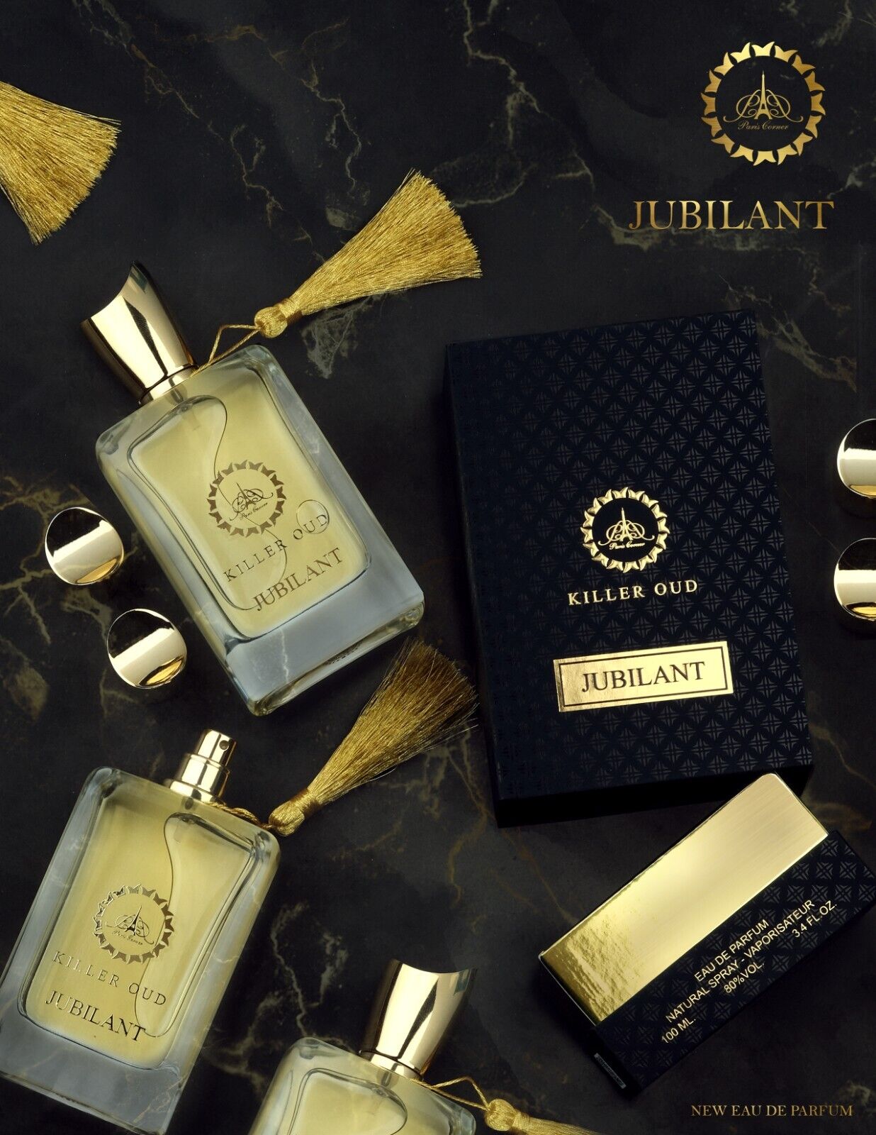 Killer Oud Jubilant Eau De Parfum 100ml 3.4 Fl.oz. Unisex Luxury Fragrance | Long Lasting