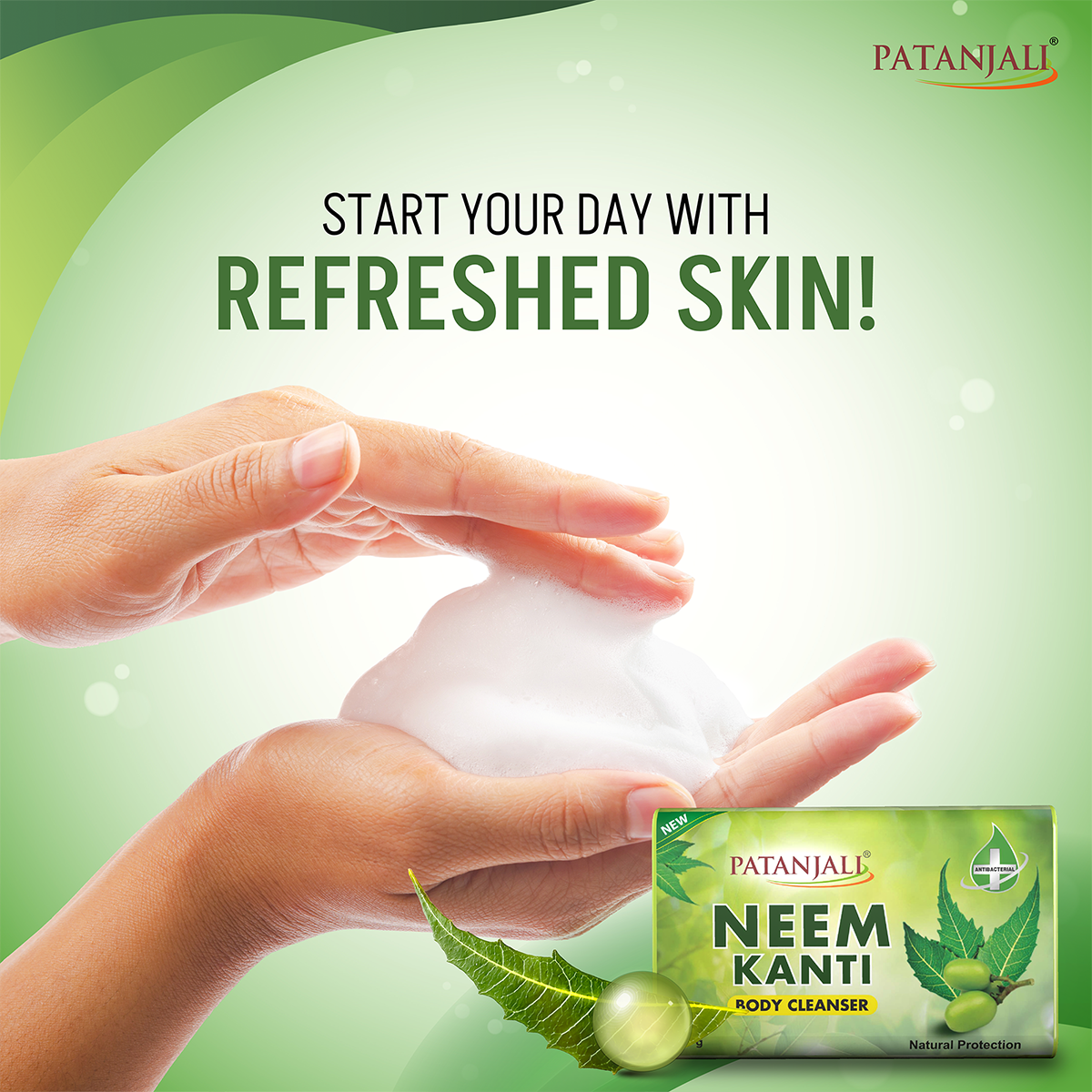 Patanjali Neem Kanti Body Cleanser,With Nourishing & Glorifying The Skin, 180gm