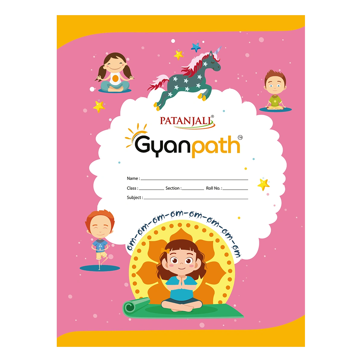 Patanjali Gyanpath Notebook (18x24 Cm) Multi Design, 76pages Square, Pack Of 1