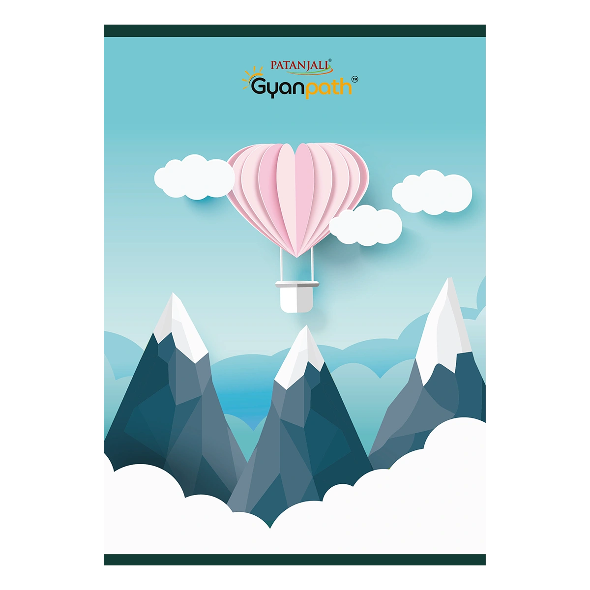 Patanjali A4 Gyanpath Notebook (29.7x21cm) Multi Design, 140pages Single Line, Pack Of 1