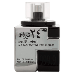 Lattafa 24 Carat White Gold Eau De Parfum 100ml 3.4 Fl.oz. Unisex Fragrance | Long Lasting