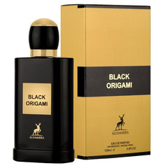 BLACK ORIGAMI BY MAISON ALHAMBRA EAU DE PARFUM FOR UNISEX 100ML 3.4 FL.OZ.