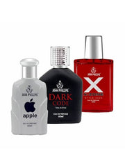 John Phillips Apple + Dark Code + Xx-zone Eau De Parfum 60ml 2 Fl.oz. Each Pack Of 3 For Unisex | Perfect For Gifting