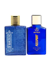 John Phillips Frozen & Passport Long Lasting Eau De Parfum 100 Ml 3.4 Fl.oz. Each Pack Of 2 | For Men & Women