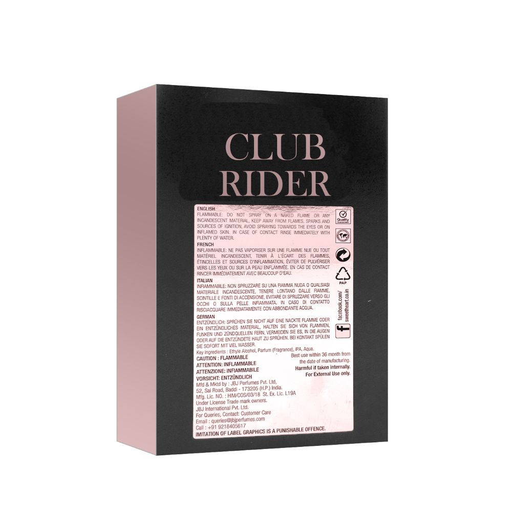 Sweet Heart Club Rider Black Perfume 100ml 3.4 Fl.oz.