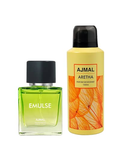 Ajmal Emulse Eau De Parfum 50ml 1.6 Fl.oz. & Aretha Deodorant 150ml 5 Fl.oz. Party Wear Gift For Men And Women | Pack Of 2