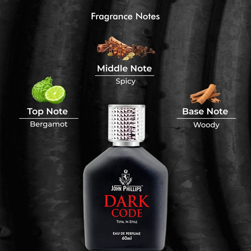 John Phillips Dark Code + First Love +london In Style 60ml 2 Fl.oz. Each Pack Of 3 For Men & Women