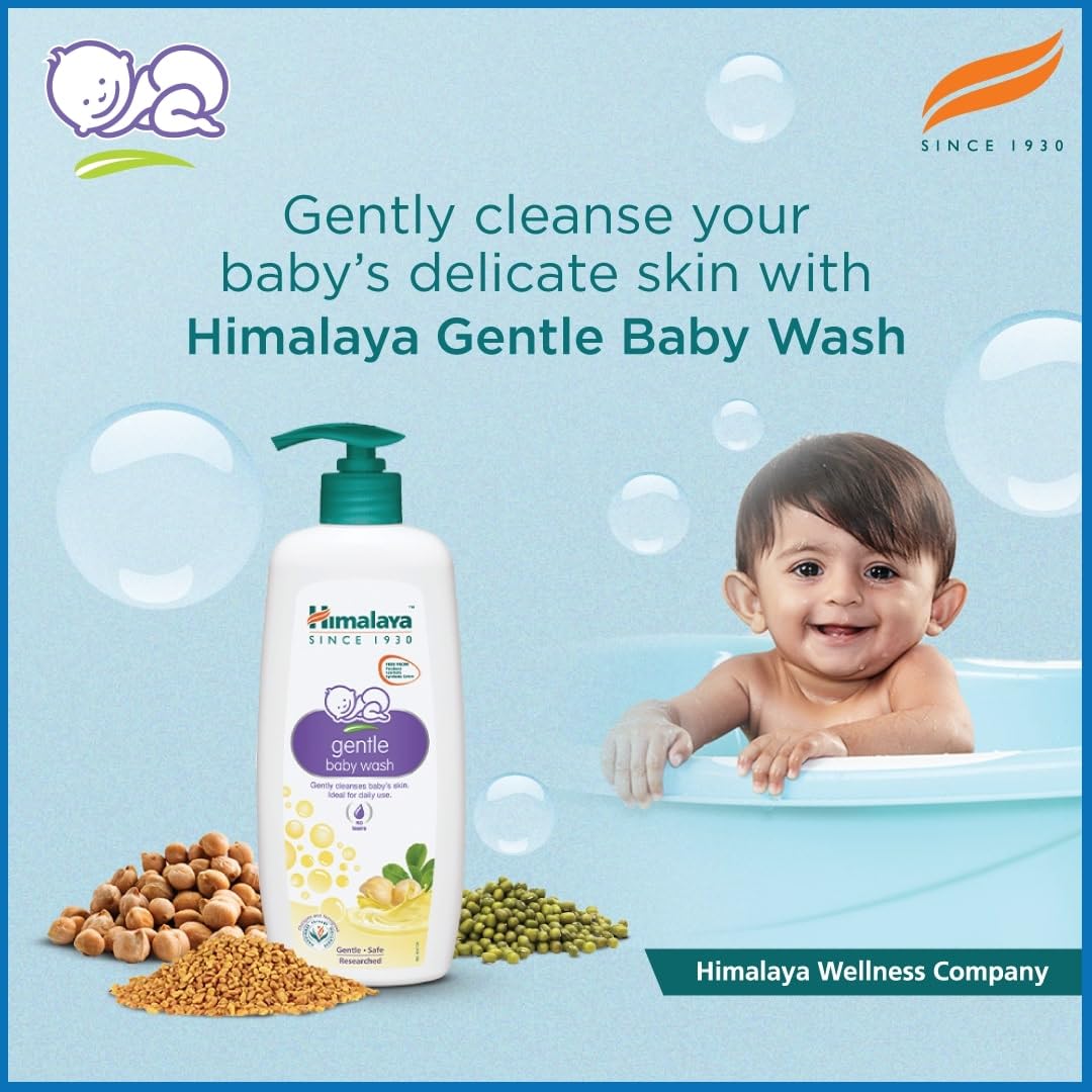 Himalaya Gentle Baby Wash, No Tears Formula, Cleansing Baby's Gentle Skin | 600ml