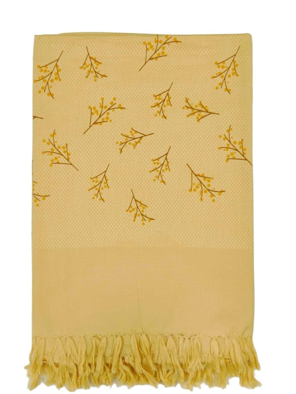 Bombay Dyeing Rimzim 100% Cotton Printed Soft & Slick Quick Drying Bath Towels 500 Gsm (Brown & Blue) - 2 Pcs