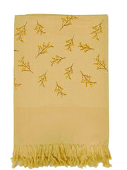 Bombay Dyeing Rimzim 100% Cotton Printed Soft & Slick Quick Drying Bath Towels 500 Gsm (Brown & Blue) - 2 Pcs