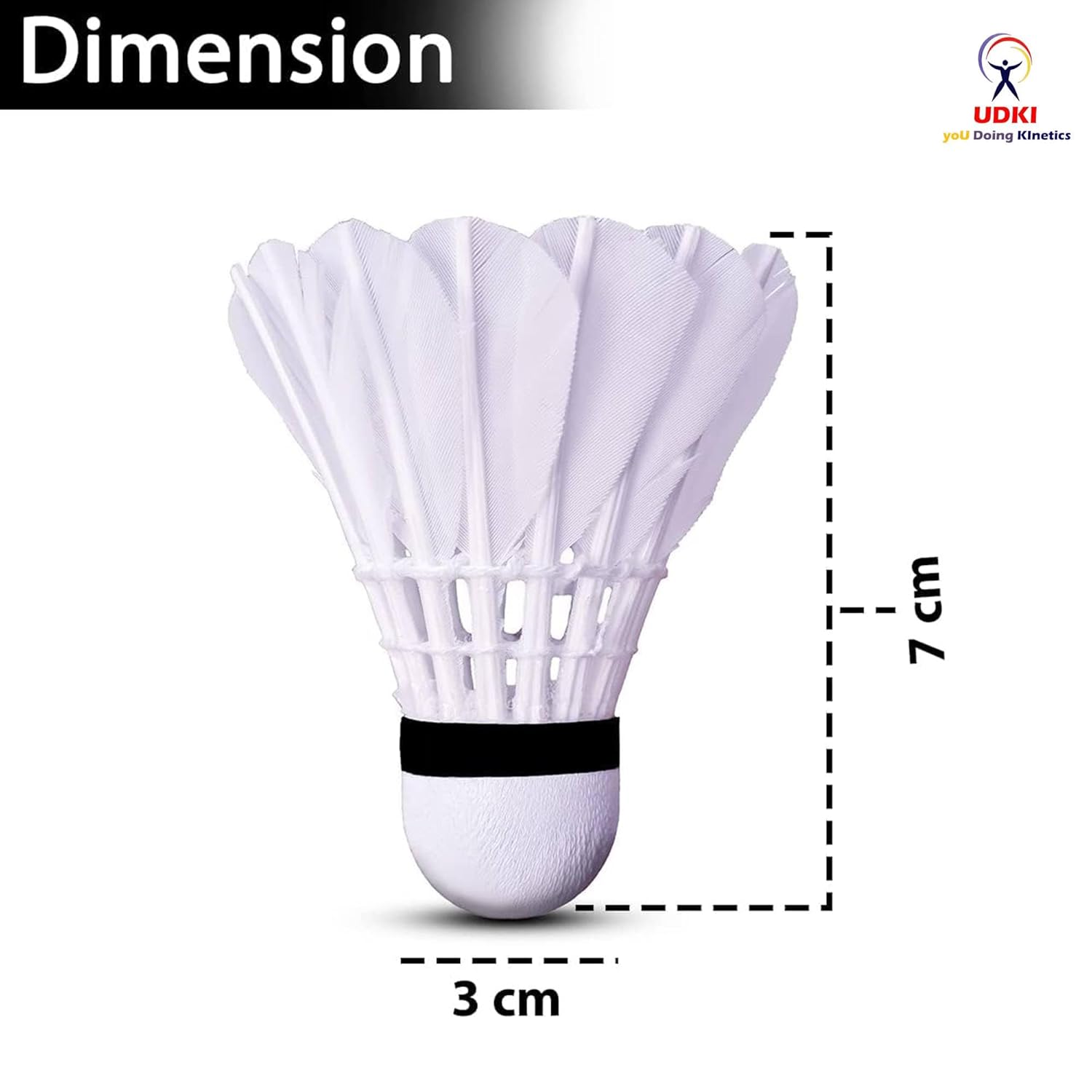 Udki No.A5 Badminton Shuttlecocks White Feather , Speed 77 | For Professional Players , Pack of 12
