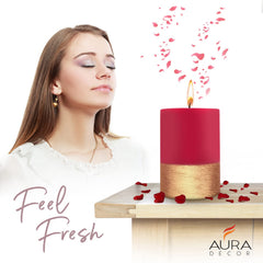 ROSE GOLD FINISH FRAGRANCE CANDLES | BURNING TIME 60 HOURS | GIFT BOX SET OF 2