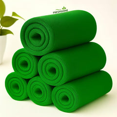Freshshine Hand Towel 900 Gsm | Super Soft Quick Dry Microfiber Face Towel Napkins For Wash Basin Gym Sports Travel - Green (Set Of 6)