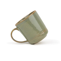 Large Ceramic Coffee Mug Set Of 2 - Pistachio Green, 400ml Each | Ceramic Mug With Glossy Finish - Mug For Coffee | Ceramic Coffee Mug - Porcelain Coffee Cup | Microwave Safe