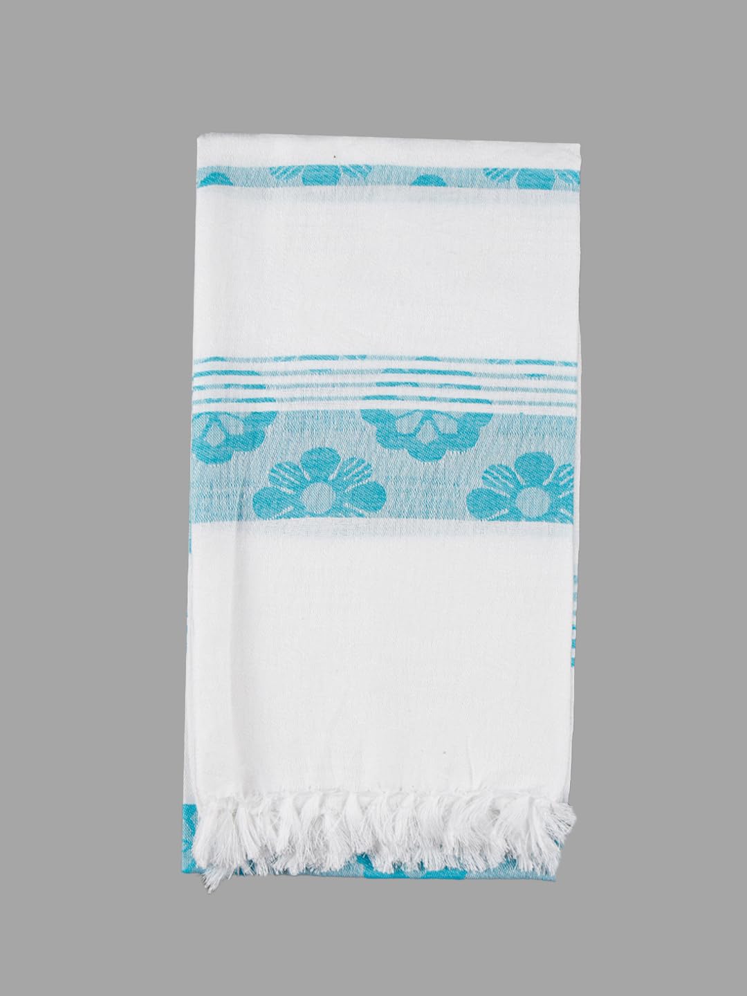 Ramraj 100% Cotton Soft Feel Flower Design Bath Towel 1200 Gsm (Multicolor)- Pack Of 4
