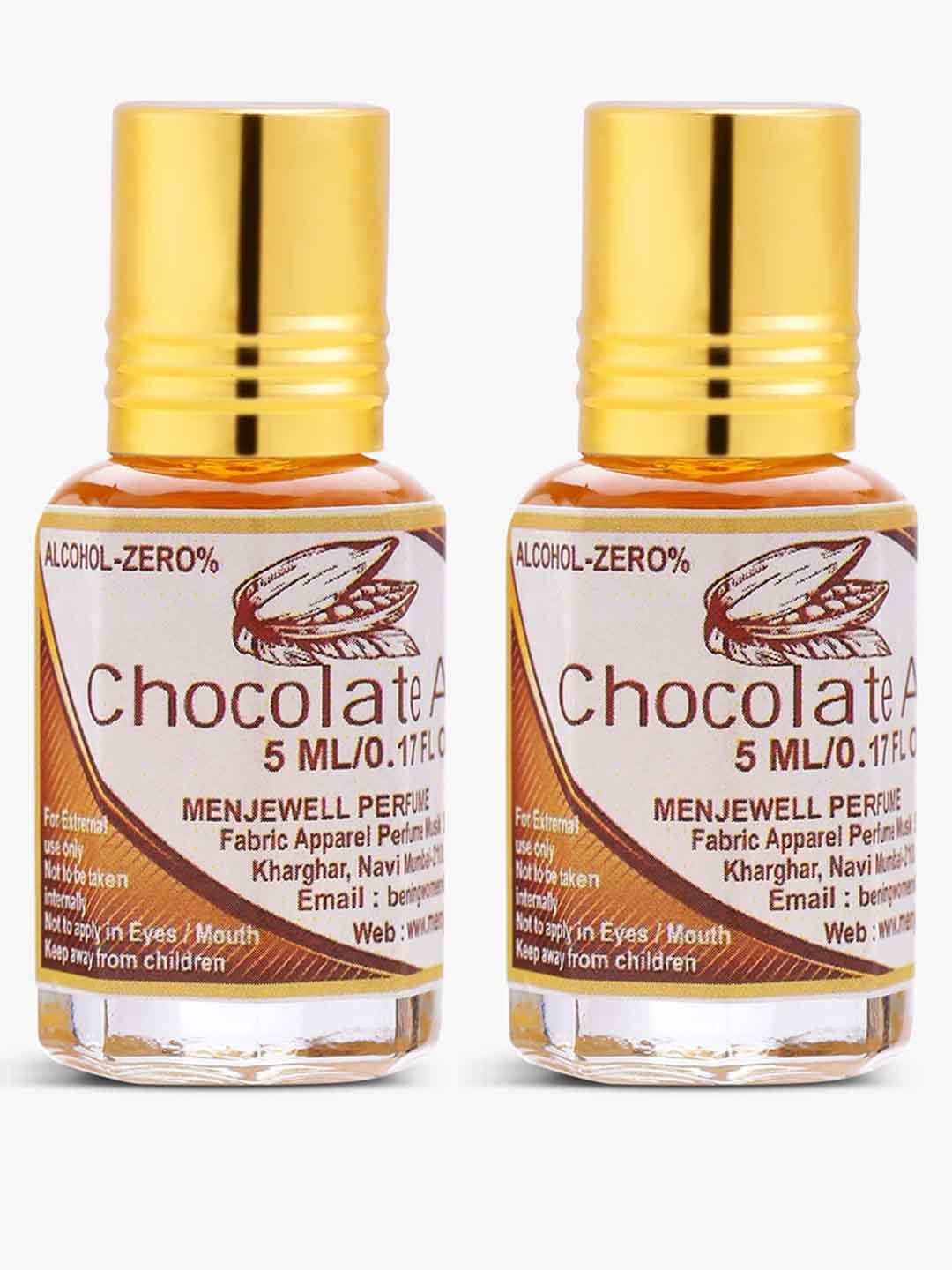 Menjewell Chocolate Attar Fabric Perfume 5ml 0.17 Fl.oz. Each Set Of 2 | Unisex Fragrance