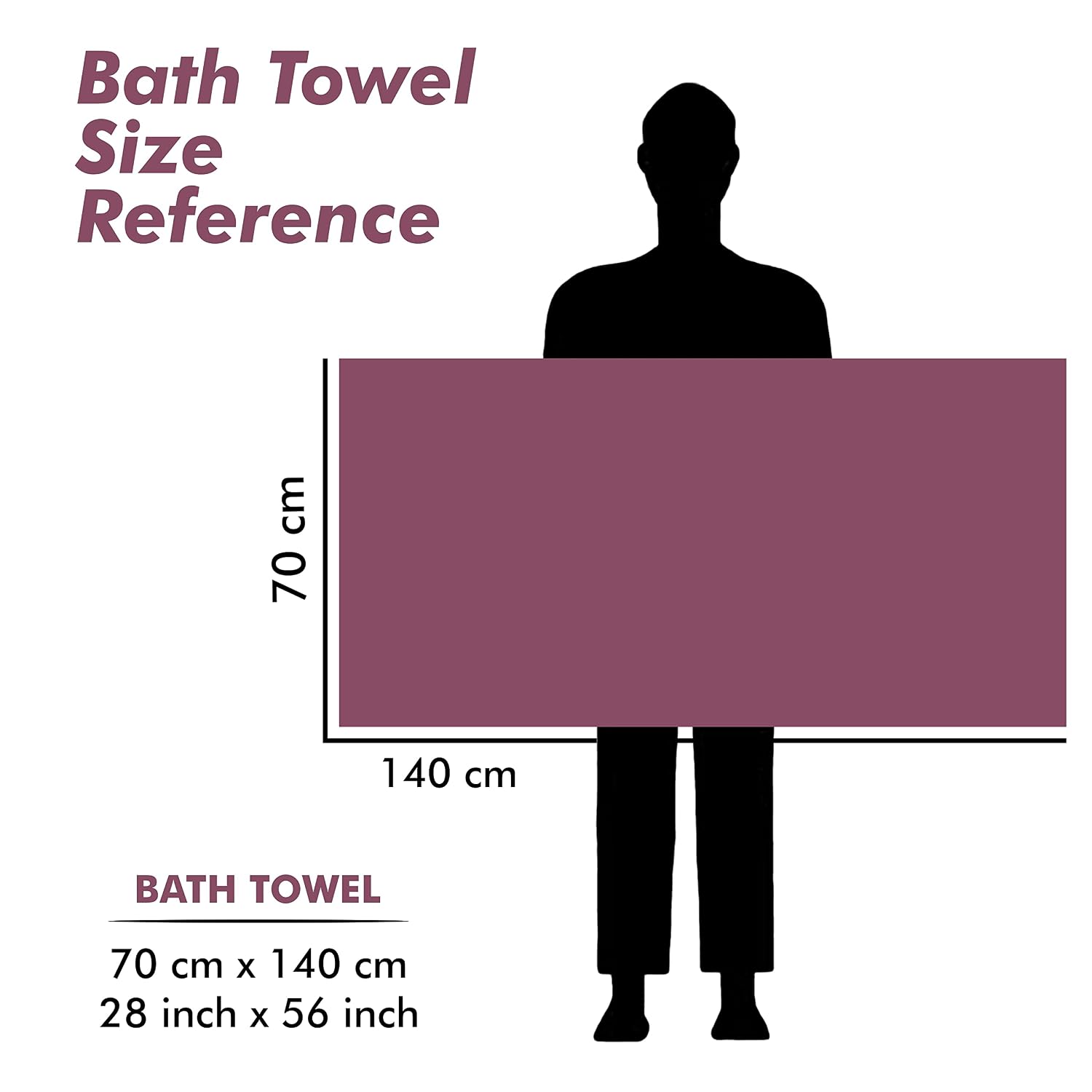 Urbanleaf Microfiber Large Bath Towel 320 Gsm | Quick Dry Super Absorbent Bath Towel For Men & Women (Purple)