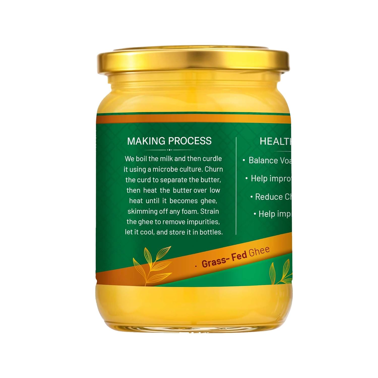 100% Pure A2 Gir Cow Desi Ghee By Mangalam Ghrit | Traditional A2 Ghee Bilona Method Healthy Bilona Ghee Protact Eyesight | (1 Litr) 33.8 Ounce | Jar Pack