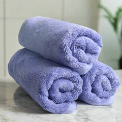 Heelium Bamboo Hand Towel 800 Gsm | Ultra Absorbent & Anti-Bacterial 3x Softer Than Cotton Towels | Pack Of 3 - Iris