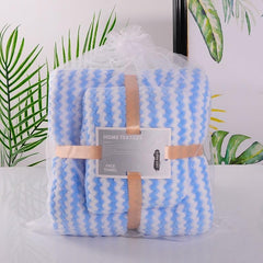 Homecloud Ultra Soft 1 Bath + 1 Face Towel 700 Gsm | 3x Softer Than Cotton Towels Highly Absorbent & Ultra Fast Dry Towel | Set Of 2 (V Zack Sky Blue)