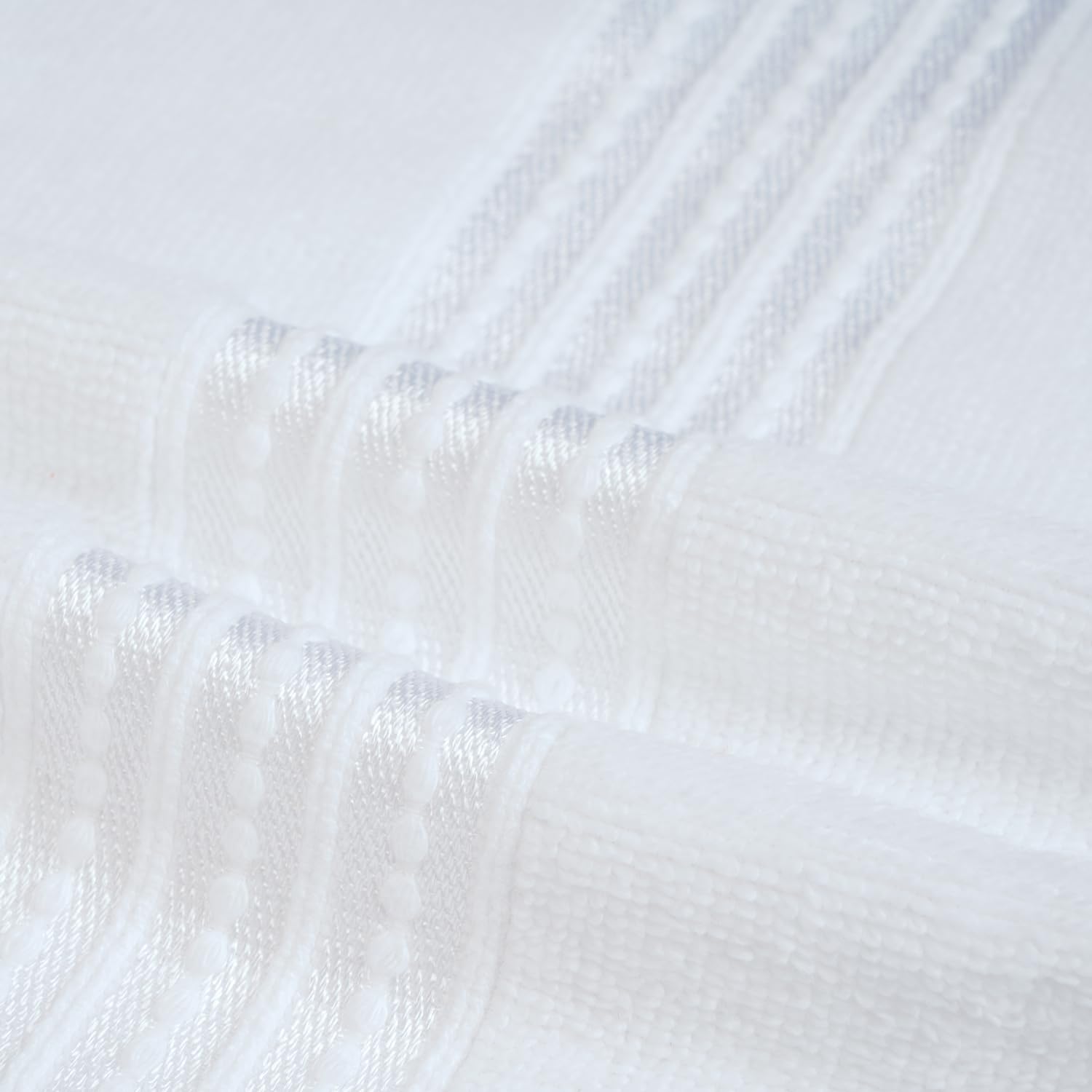 Micro Cotton Remy Basel Luxury Terry Cotton Bath Towel 550 Gsm | Super Comfortable 100% Long Staple Cotton Bath Towel (White)