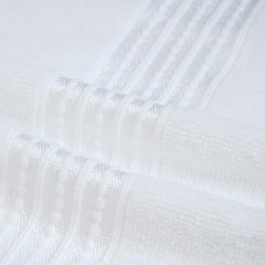 Micro Cotton Remy Basel Luxury Terry Cotton Bath Towel 550 Gsm | Super Comfortable 100% Long Staple Cotton Bath Towel (White)