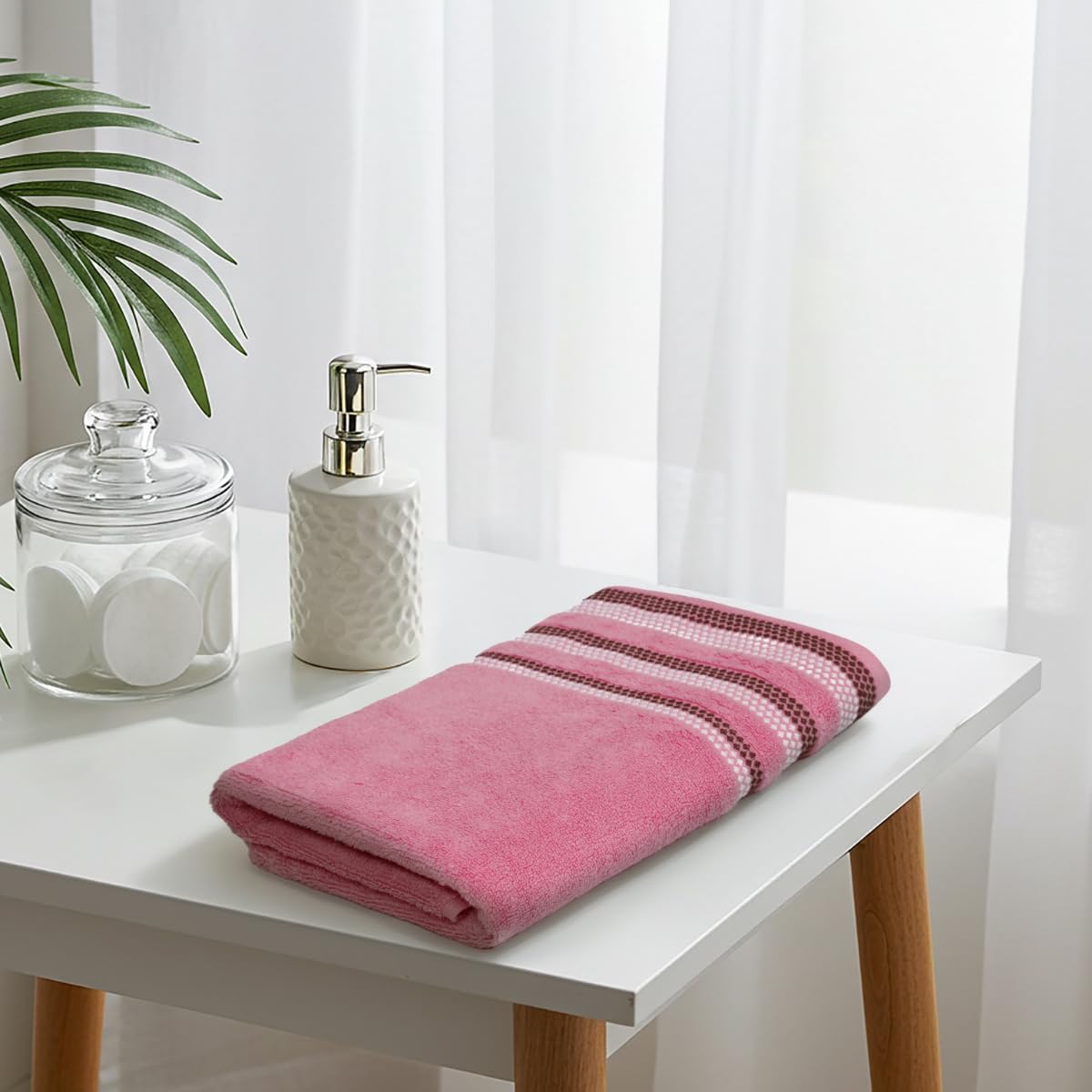Liberty Towels Zero Twist Cotton Bath Towel 450 Gsm | Ultra Soft, Everyday Luxury Bath Towel (Baby Pink)