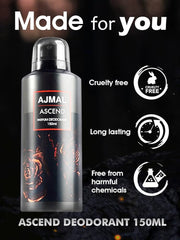 Ajmal Aretha Edp 20ml 0.6 Fl.oz. & Ascend Deodorant 150ml 5 Fl.oz. Office Wear Gift For Man And Women