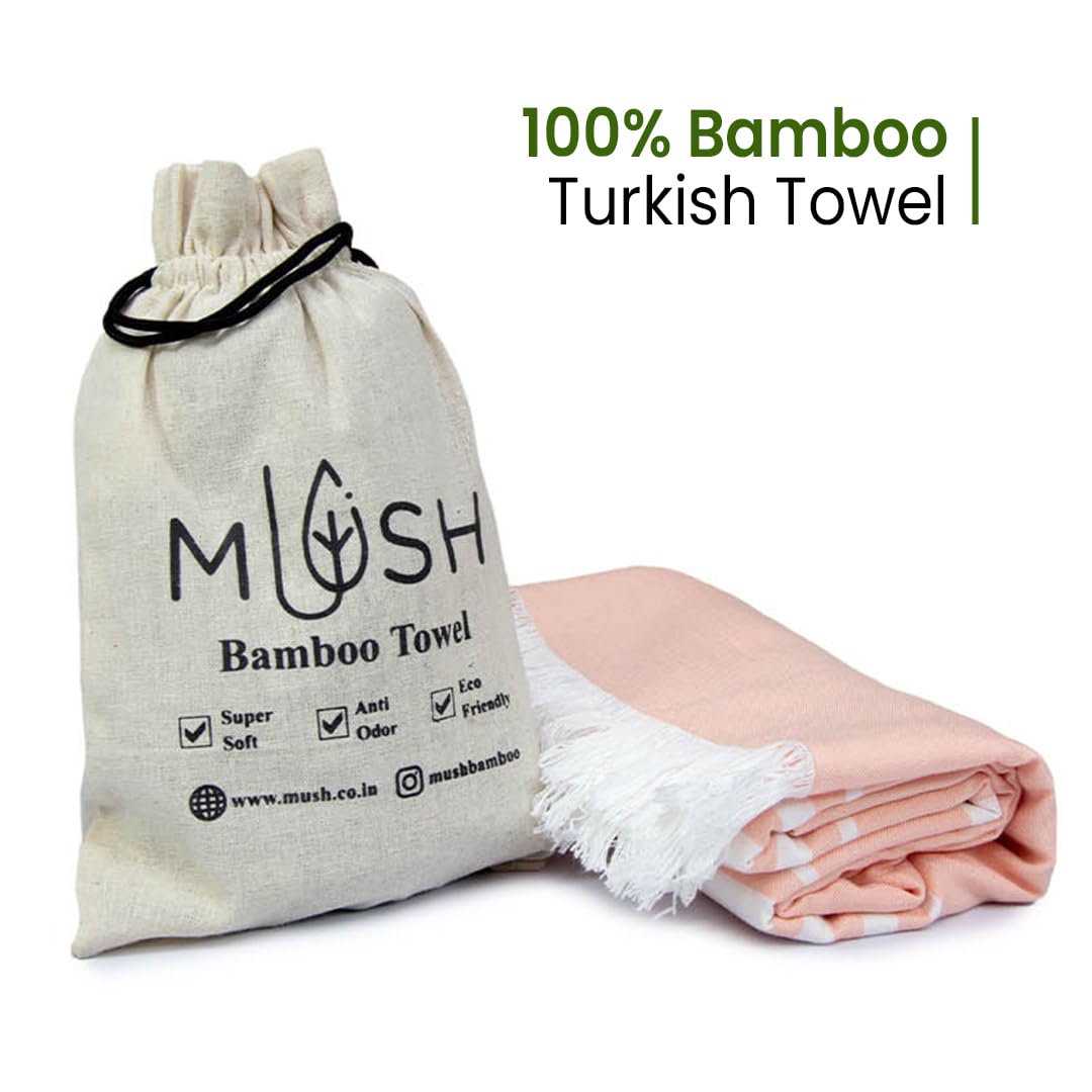 Mush 100% Bamboo Large Bath Towel 280 Gsm | Ultra Soft, Absorbent, Light Weight, & Quick Dry Towel For Travel, Gym, Beach, Pool & Yoga | Set Of 3