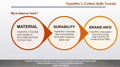 Yaanthiv'S Premium Bath Cotton Towels Combo 300 Gsm, Washable & Quick Dry Towels | Pack Of 5