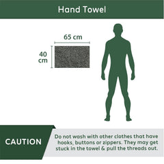 Heelium Bamboo Hand Towel 1200 Gsm | Ultra Absorbent & Anti-Bacterial 3x Softer Than Cotton Towels Pack Of 6 - Blue