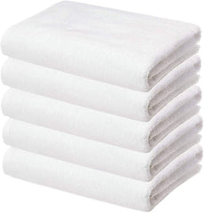 Vordvigo 100% Cotton Large Full Size Bath Towels 2000 Gsm | Hotel & Spa, Super Soft Absorbent Antibacterial Bath Towel (White) - 5 Pcs