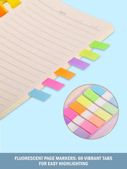 Spiral Notebook Diary With Sticky Notes & Page Markers | 80 Ruled Pages | Ideal For School