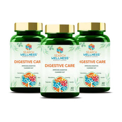 Search Wellness Digestive Care Natural & Herbal Capsules For Better Digestive Function & Healthy Gut, Healthy Digestion & Boost Immunity | 60 Capsules, 100gm 0.2lbs Each Pack Of 3