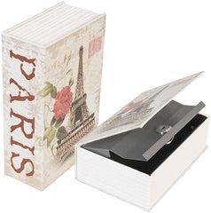 Book Style Money Cash Locker Jewellery Home Safe Box 240 X 155 X 55mm, Special Feature - Locking Key, Random Design/Pattern