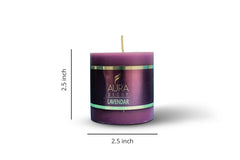 PILLAR CANDLE LAVENDER 2.5 INCH FRAGRANCE | BURNING TIME 30 HOURS SET OF 1