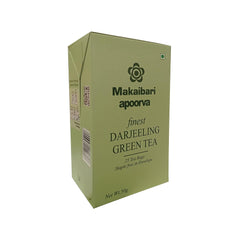 Makaibari Apoorva Finest Darjeeling Green Tea - Pack Of 2 X 50gm, 1.7 Ounce, 25 Tea Bags | Darjeeling Loose Leaf Green Tea - USDA Organic Certified Tea | Low Caffeine - Antioxidants, Immunity Booster