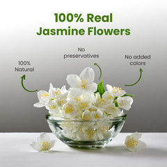 Blue Tea Caffeine Free Jasmine Flower Herbal Tea - Pack Of 2 X 30gm Reusable Pet Jar, 1.05 Ounce Each, 60+ Cups | Flower Based, Non-Bitter, Non GMO - For Slimming Body & Stress Relief