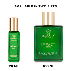 Bella Vita Luxury Impact Man Eau De Cologne 20ml 0.68 Fl.oz. Perfect Gift For Boyfriend | Long Lasting