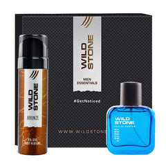 Wild Stone Bronze Perfume Body Spray 120ml 4.0 Fl.oz. & Hydra Energy Eau De Parfum 30ml 1.0 Fl.oz. | Perfect Gift Set For Men